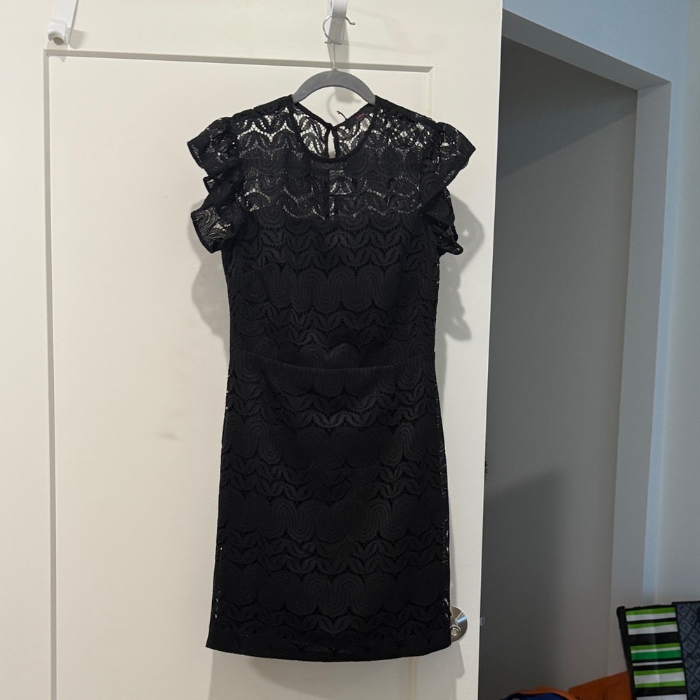 Trina Turk Black Lace Mini Dress